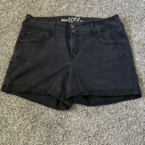 Black jean shorts